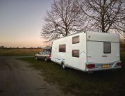 First night out in the field with the caravan